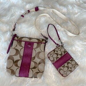 COACH Messenger Bag & Wristlet Set